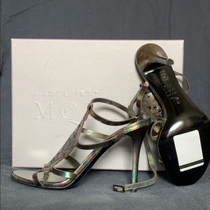 Alexander McQueen Skull Metallic Multicolor Heels